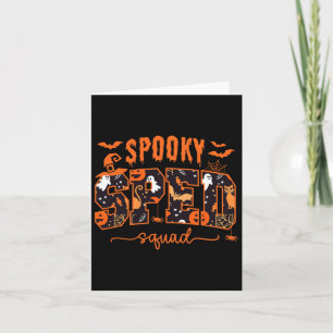 Squad Team Special Education Teacher Halloween Card