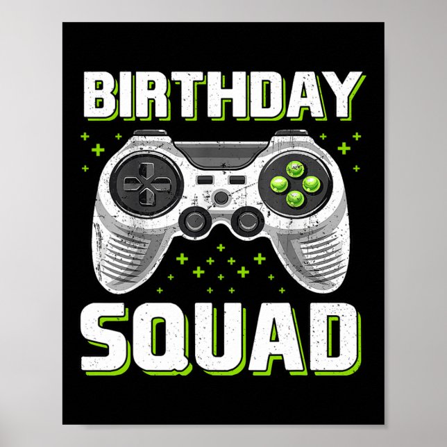 Squad Video Game Controller For Gamer Boys Girls  Poster (Front)