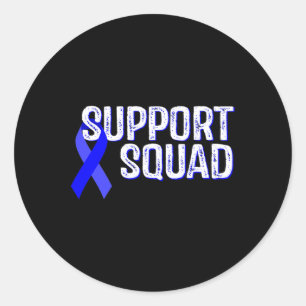 Squad Warrior Alopecia Areata Awareness Classic Round Sticker