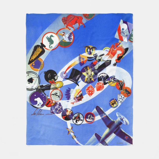 Squadron Insignia Fleece Blanket (Front)