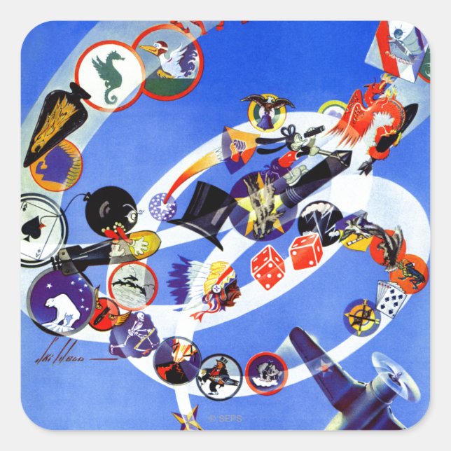 Squadron Insignia Square Sticker (Front)