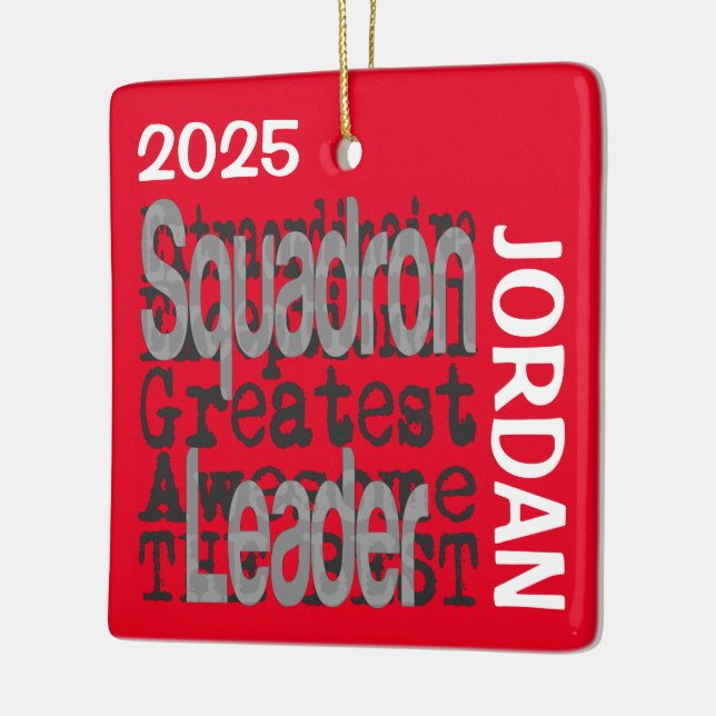 Squadron Leader Extraordinaire CUSTOM Ceramic Ornament (Left)