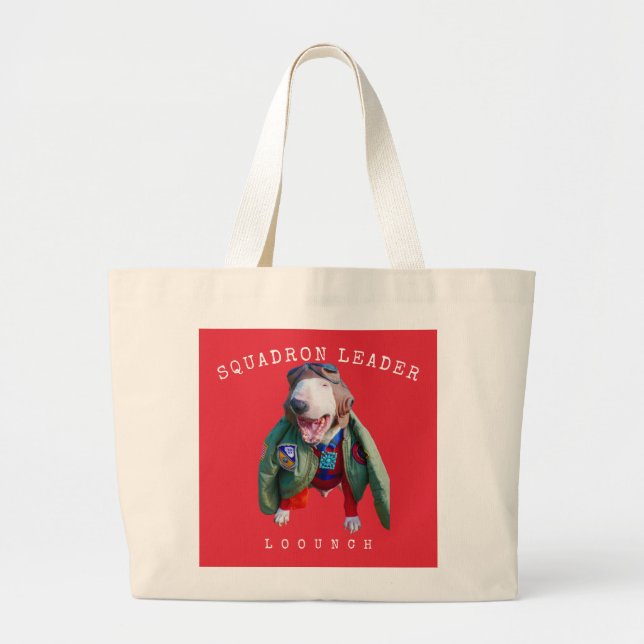 SQUADRON LEADER - Large Tote Bag (Front)