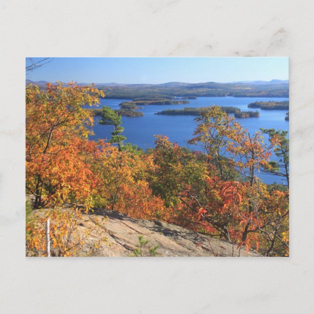 Squam Lake Rattlesnake Cliffs in Autumn Postcard (Front)