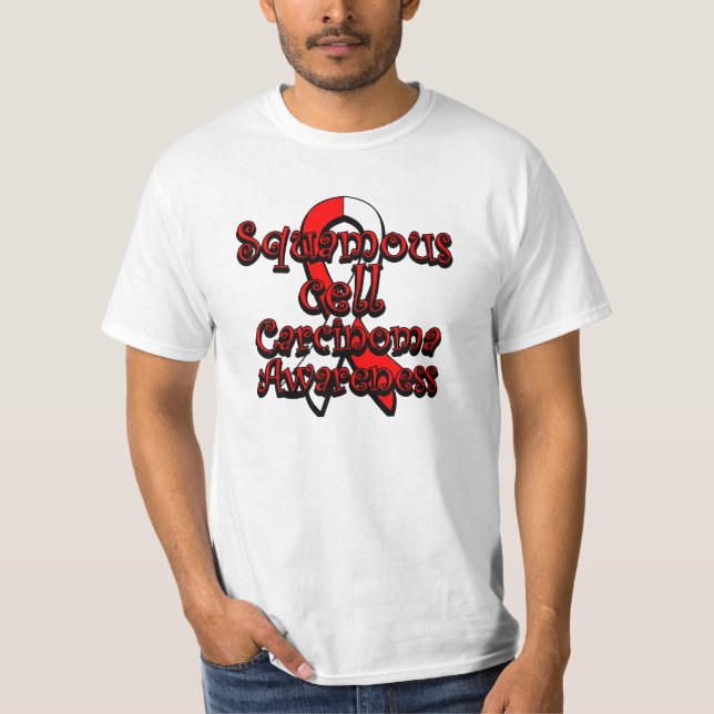 Squamous Cell Carcinoma Awareness Ribbon T-Shirt (Front)