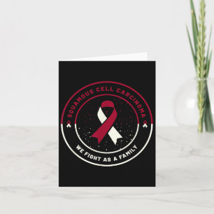 Squamous Cell Carcinoma Ribbon Awareness Family Su Card