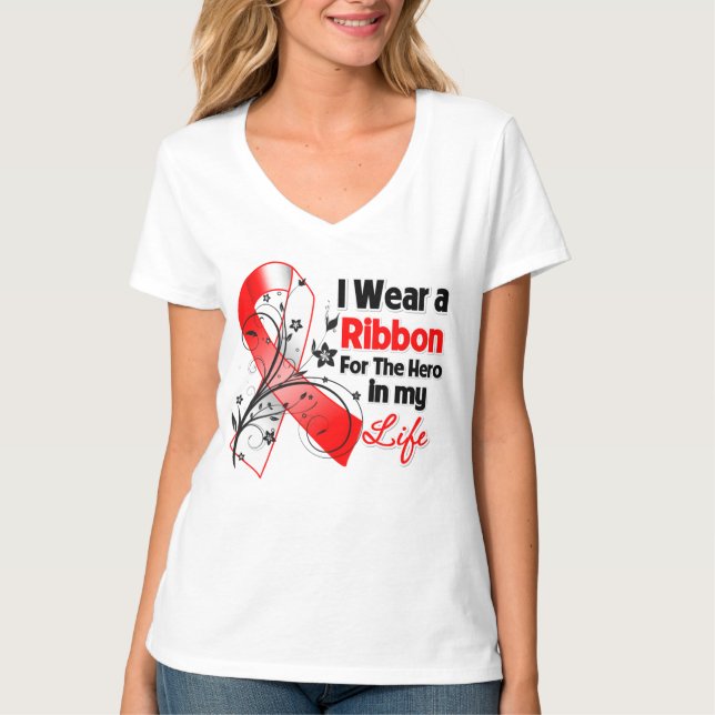 Squamous Cell Carcinoma Ribbon Hero in My Life T-Shirt (Front)