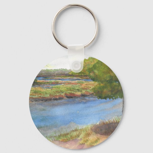 squamscott river at newfields july 31 2015 key ring (Front)