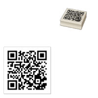 Square 2x2 QR Rubber Stamp for Branding