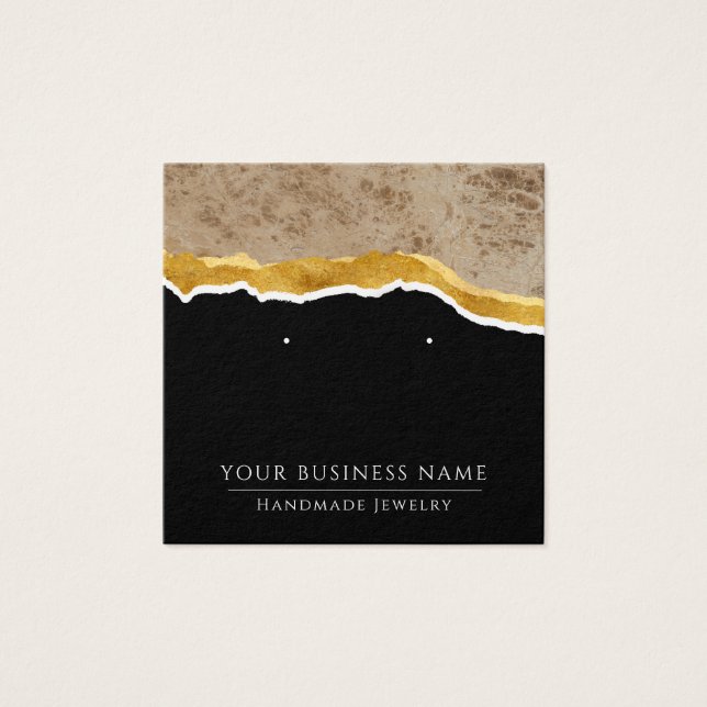 Square Abstract Modern Earring Display Cards (Front)