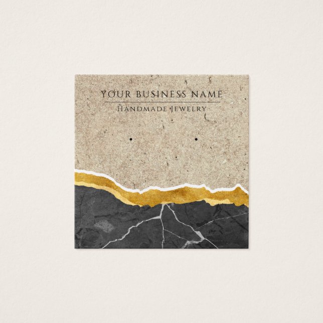 Square Abstract Modern Earring Display Cards (Front)