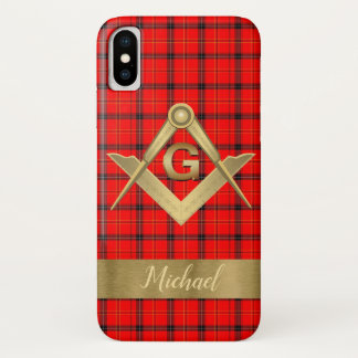 Square and Compass Monogrammed iPhone / iPad case