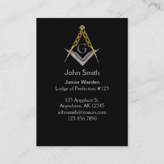 Square and Compass with All Seeing Eye Business Card