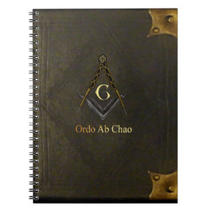 Square and Compass with All Seeing Eye Spiral Notebook