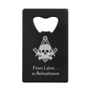 Square and Compass with Inset Skull
