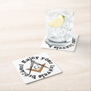 Square and Compasses coaster