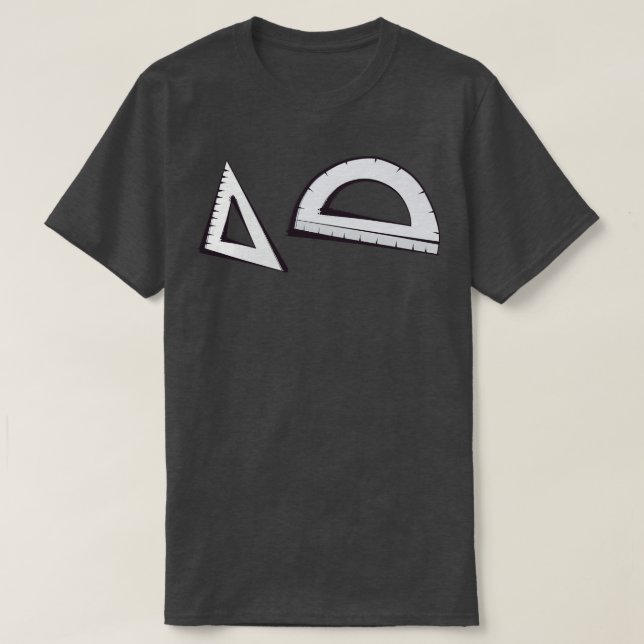 Square and Protractor T-Shirt (Design Front)