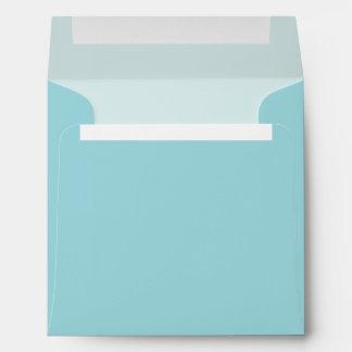 Square Aqua Custom Envelope with Return Address