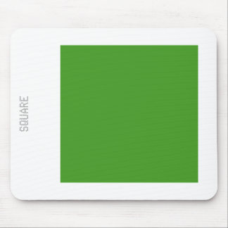 Square - Avocado Green and White Mouse Pad