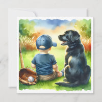 Square Baby and Black Lab Dog Baby Shower
