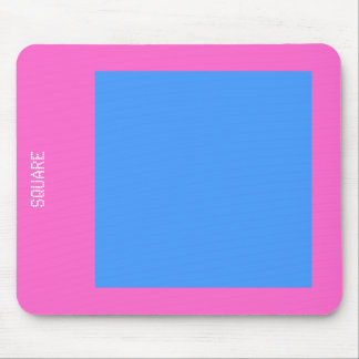 Square - Baby Blue and Pink Mouse Pad