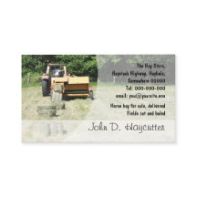 Square baler business card