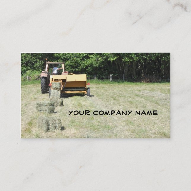 Square baler business card (Front)