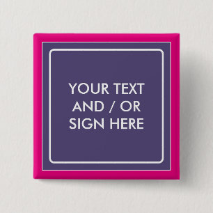 Square Banner lilac + your backg. & ideas 15 Cm Square Badge