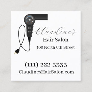 Square Beauty Hair Salon Busines Appointment Cards