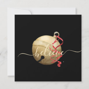 square believe jingle bell invitation