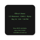 Square birthday invitations (pack of 100)