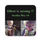Square birthday invitations (pack of 100)