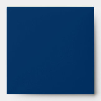 Square Blue Monogram Envelopes - Return