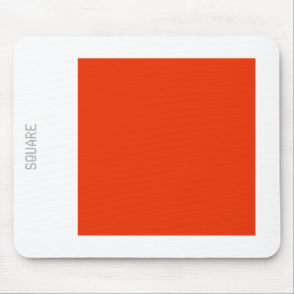 Square - Brick Red and White Mouse Pad