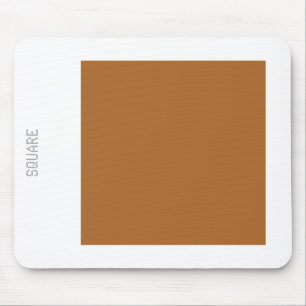 Square - Brown on White Mouse Pad