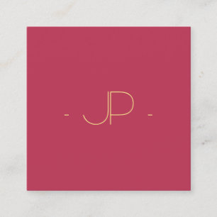 Square Business Cards Monogram Modern Professional