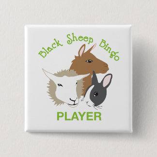 Square Button; Player 15 Cm Square Badge