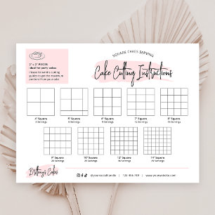 Square Cake Cutting Guides 2x2" Party Servings