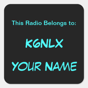 Square Call Sign Radio Stickers
