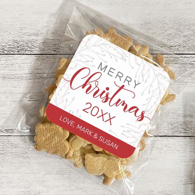 Square Christmas Stickers (White) (Creator Uploaded)