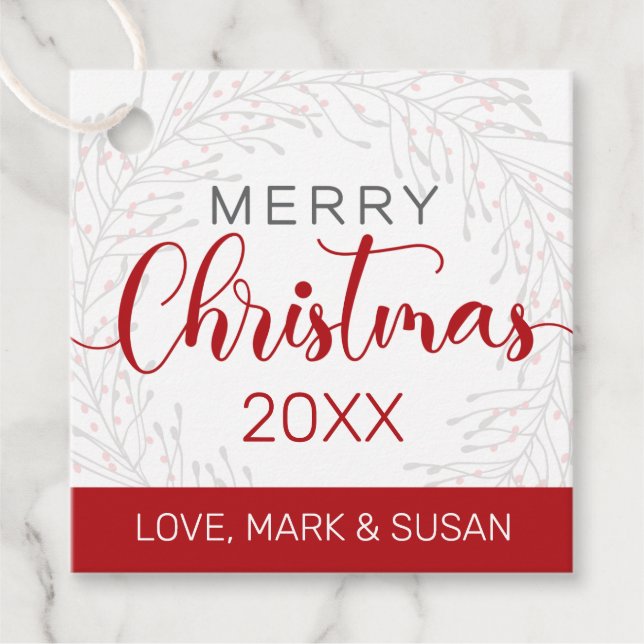 Square Christmas Tag (White) (Front)