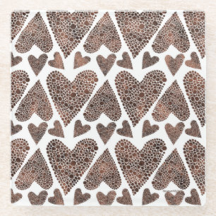 Square Coaster Hearts Galore