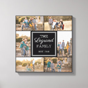 Square Collage Custom Photo Wrapped Canvas
