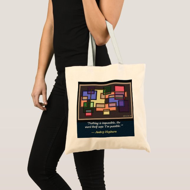 Square Collage [Inspirational Quote] : Tote Bag (Front (Product))