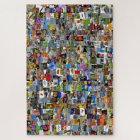 Square collage of photos and pictures design,