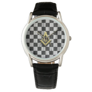 Square Compass and Checkers Watch
