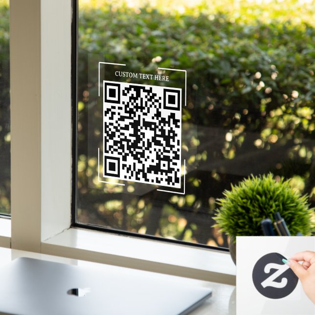 Square Corner QR Code Business Coffee Shop Door (Office)