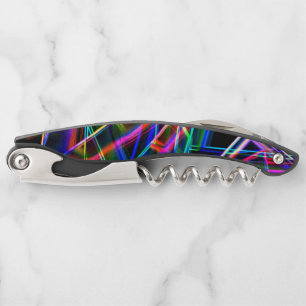Square corners and neon colourful spots corkscrew