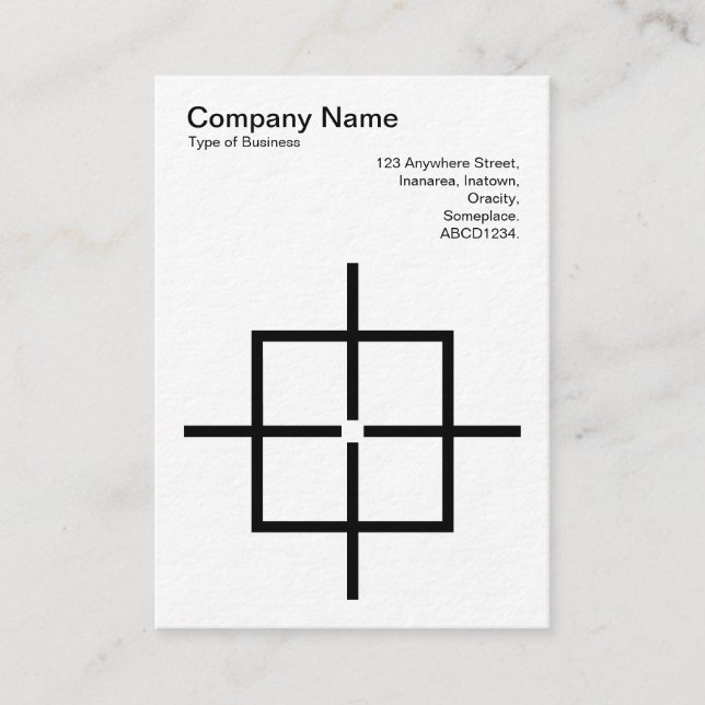 Square Crosshairs Business Card (Front)