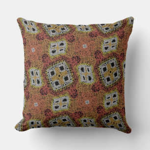 Square cushion Jimette Brown Design knit white